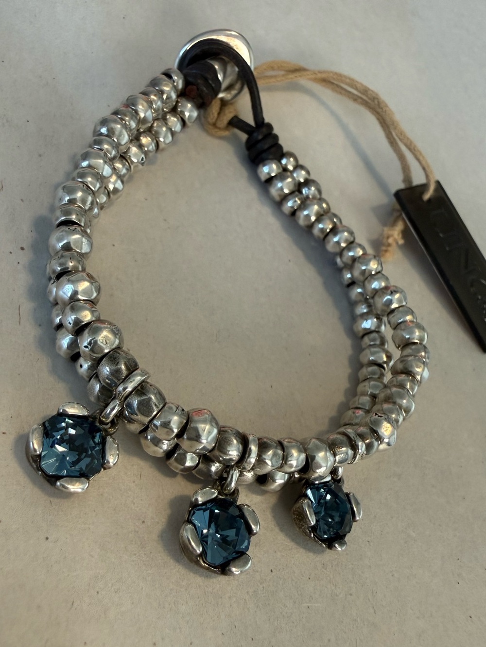 NEW - UNO de 50 Bracelet with Blue Crystals